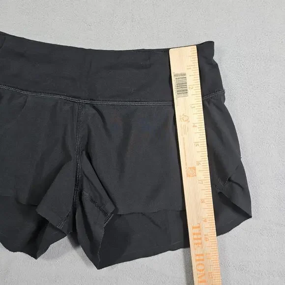 Lululemon Speed Up Shorts Womens 4 Black Athleisure Gym Performance Stretch - Picture 13 of 14